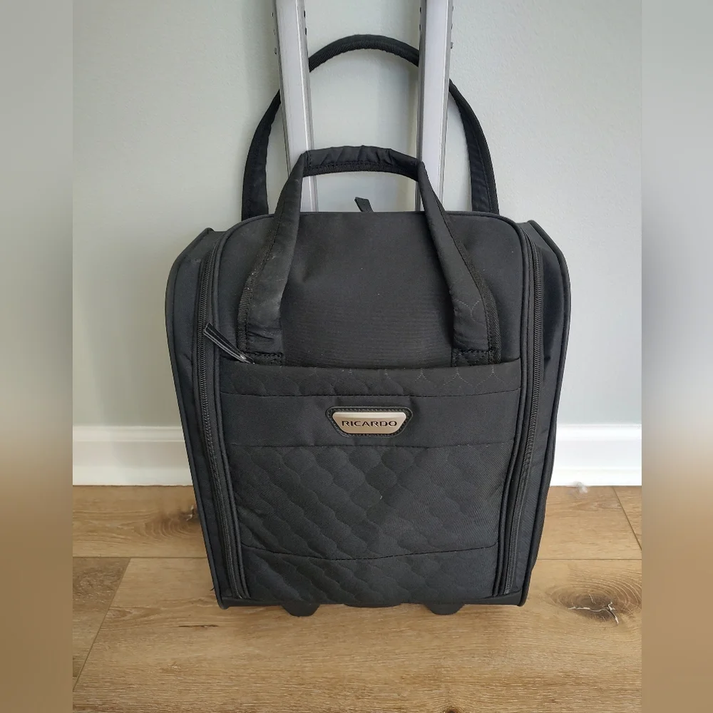 Ricardo Beverly Hills Black Carry-on Under Seat Roller Bag Black